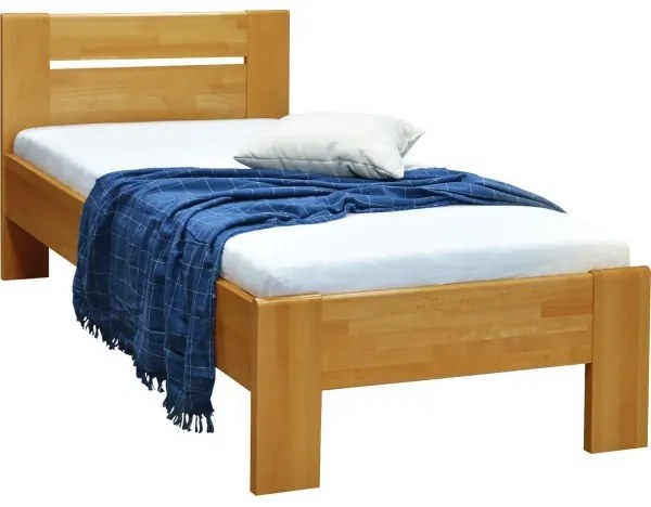 Egyszemélyes ágy AMBER 90x200 cm, világos dió