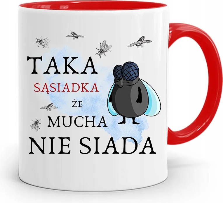 Szomszédnak Piros Ajándék Bögre fényképes nyomtatással