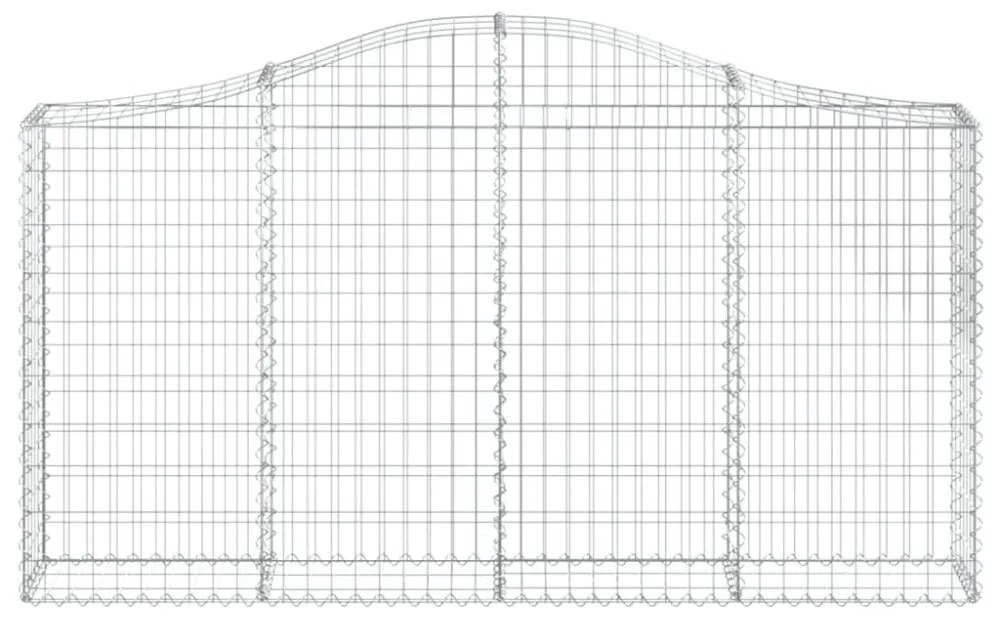 íves horganyzott vas gabion kosár 200x30x100/120 cm