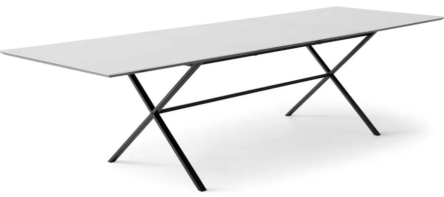 Fehér bővíthető étkezőasztal fehér asztallappal 90x165 cm Meza – Hammel Furniture