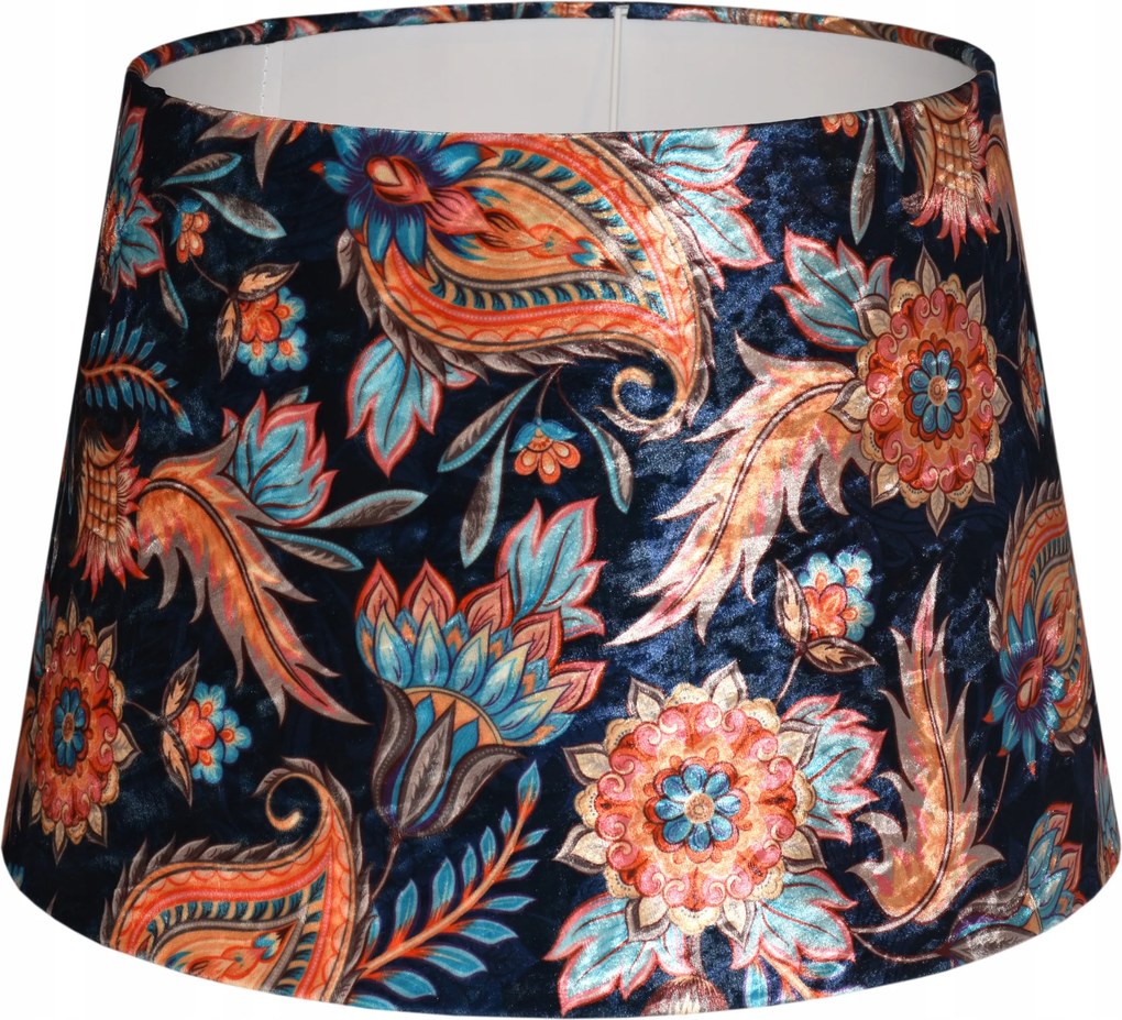 Keleti lámpaernyő E27 Tekercses Szélű Lámpabúra 30/40 h28 Keleti Virágok Panca