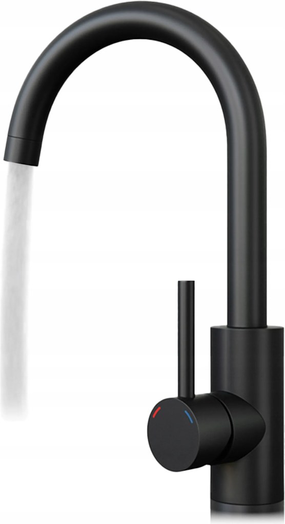 Emma álló konyhai csaptelep forgatható kifolyócsővel mosogatóhoz, fekete