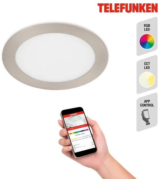Telefunken 309402TF - LED RGBW Dimmelhető fürdőszobai beépíthető lámpa LED/12W/230V IP23 Wi-Fi Tuya