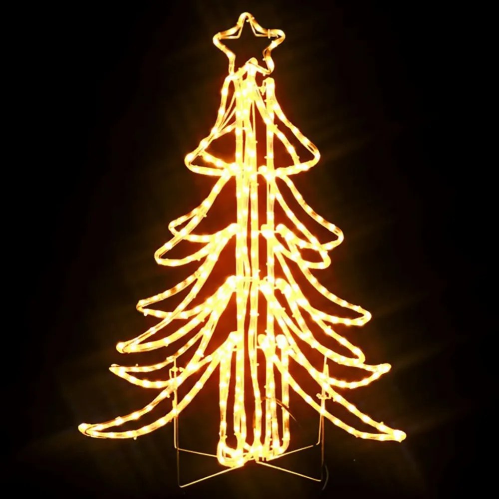 meleg fehér összecsukható LED-es karácsonyfa 87 x 87 x 93 cm