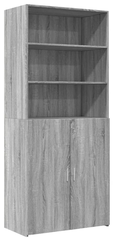 szürke sonoma szerelt fa magasszekrény 80 x 42,5 x 185 cm