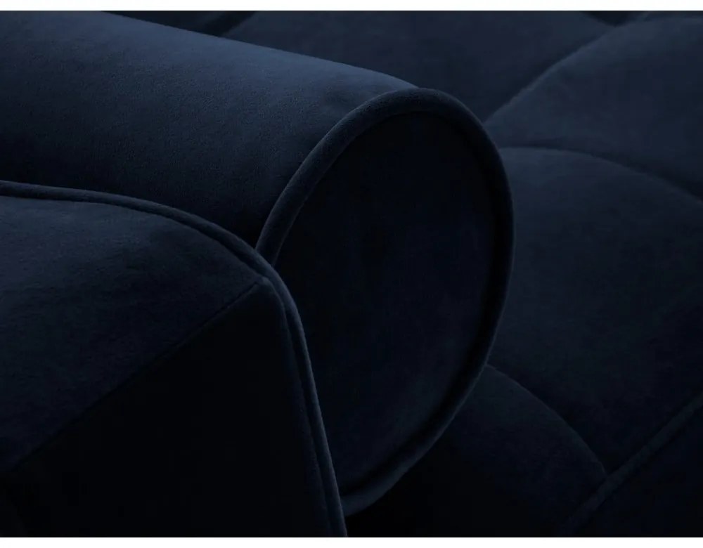 Santo kék kinyitható bársonykanapé - Milo Casa