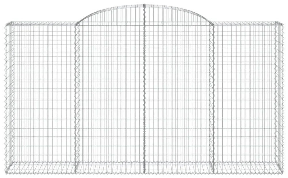 3 db íves horganyzott vas gabion kosár 300x50x160/180 cm