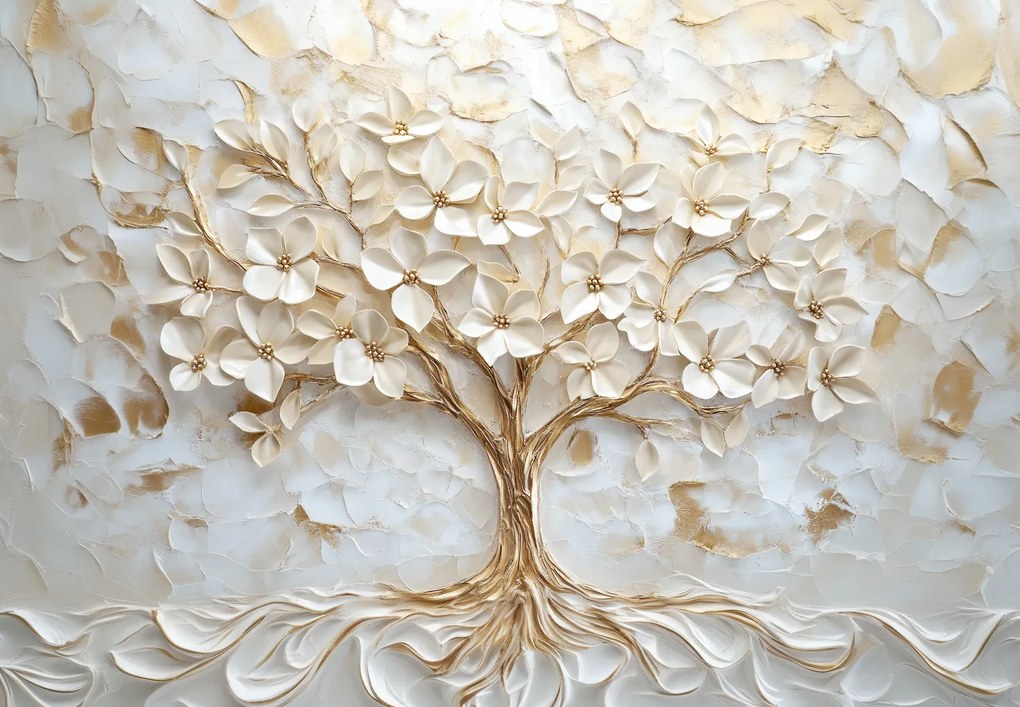 Fotótapéta - 3D arannyal díszített fa (147x102 cm)