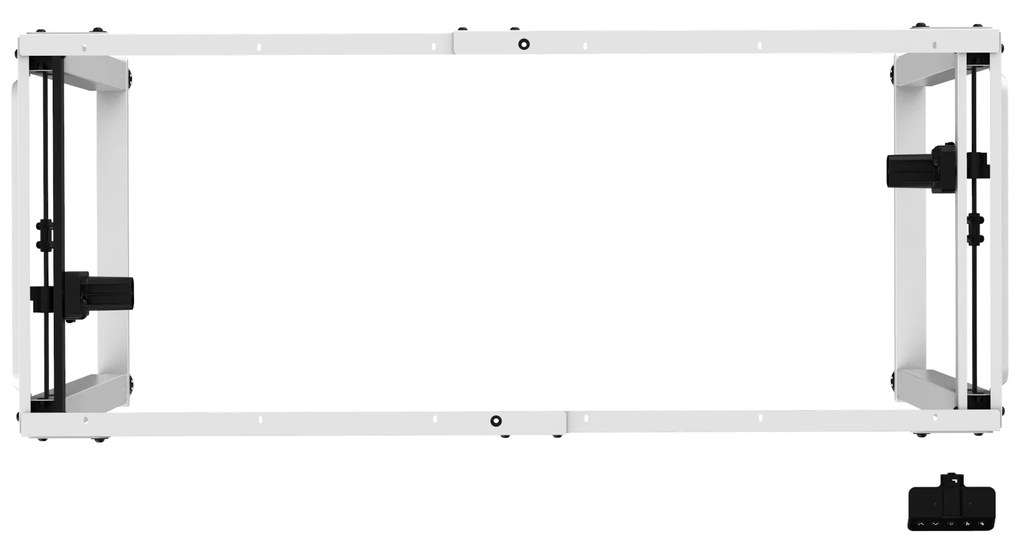 [pro.tec] Állítható magasságú asztalkeret Kirkkonummi 135x55cm fehér