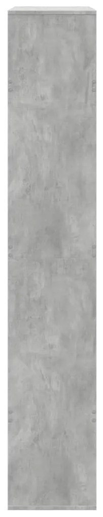 betonszürke szerelt fa könyvespolc 100 x 33 x 187,5 cm