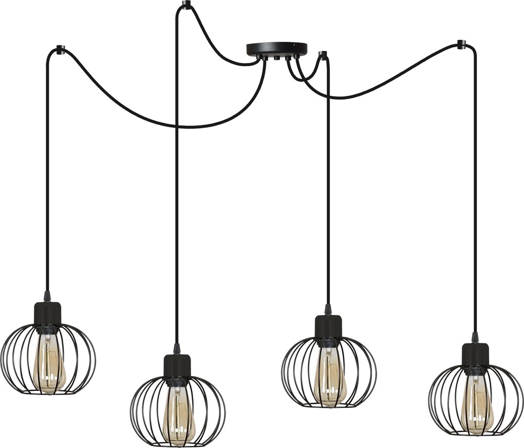 Mennyezeti Lámpa Lógó Csillár Pók Fekete Retro Loft Konyha Nappali