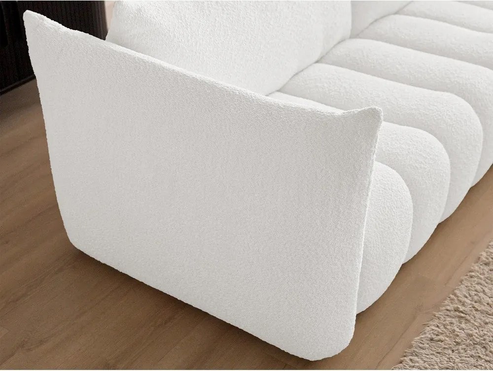 Fehér buklé kanapé 234 cm Azra – Bobochic Paris