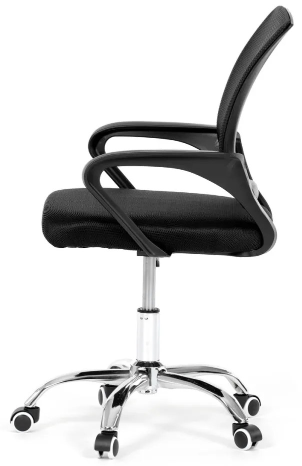 Scaun pivotant de birou / Scaun de studiu în negru. Office103 Junior.