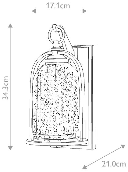 Elstead HK-QUINCY-S - Kültéri fali lámpa QUINCY 1xE27/100W/230V IP44