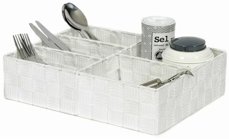 Szervező Compactor TEX 32 x 25 x 8 cm, 5 részes, fehér