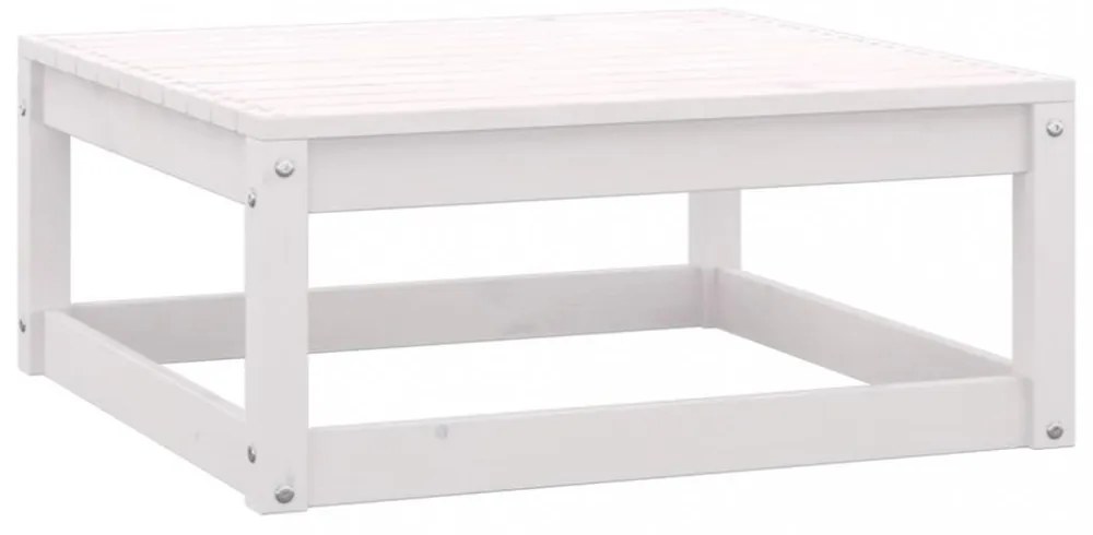 7 részes fehér tömör fenyőfa kerti ülőgarnitúra párnákkal