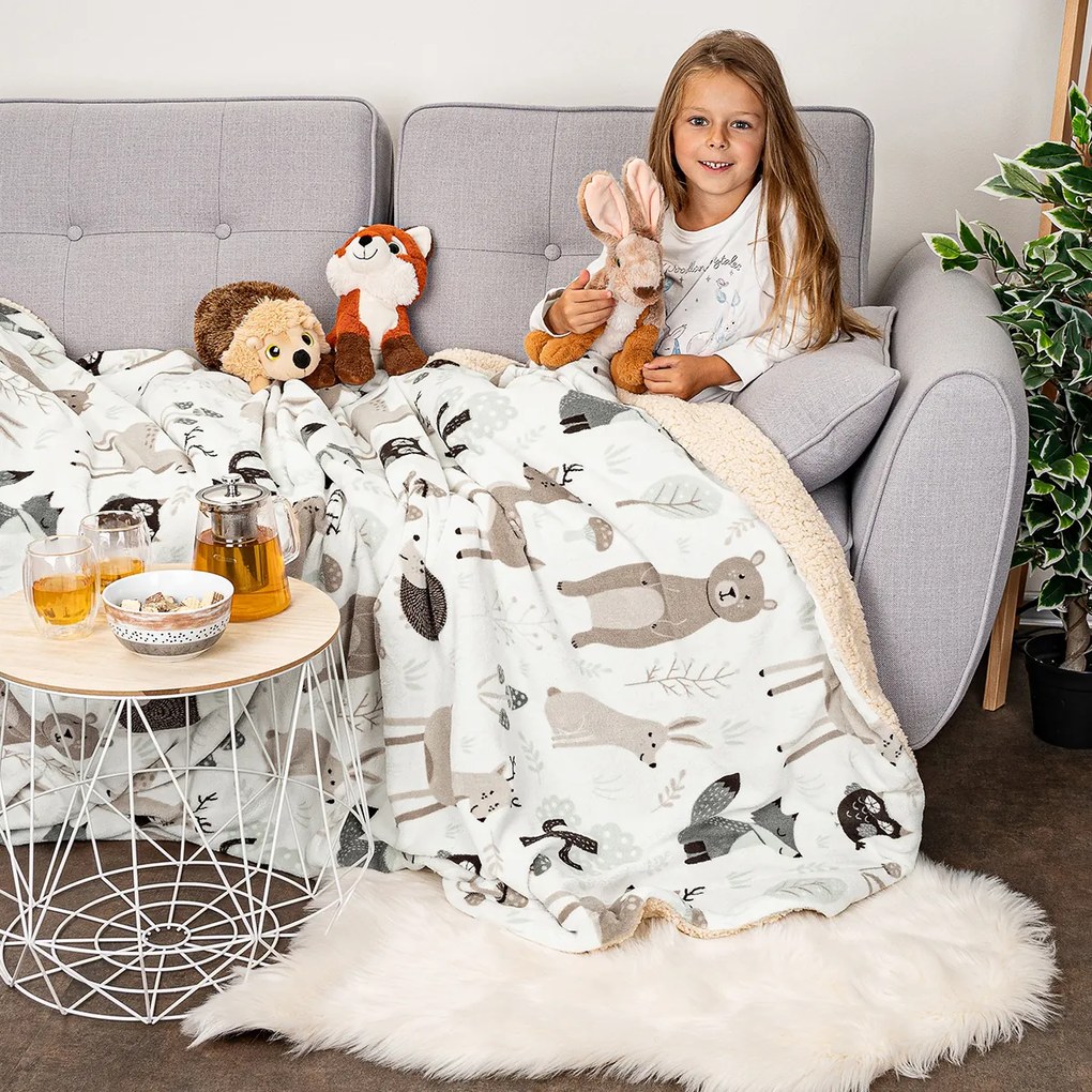 4Home Nordic Friends gyapjú hatású pléd, 150 x 200 cm