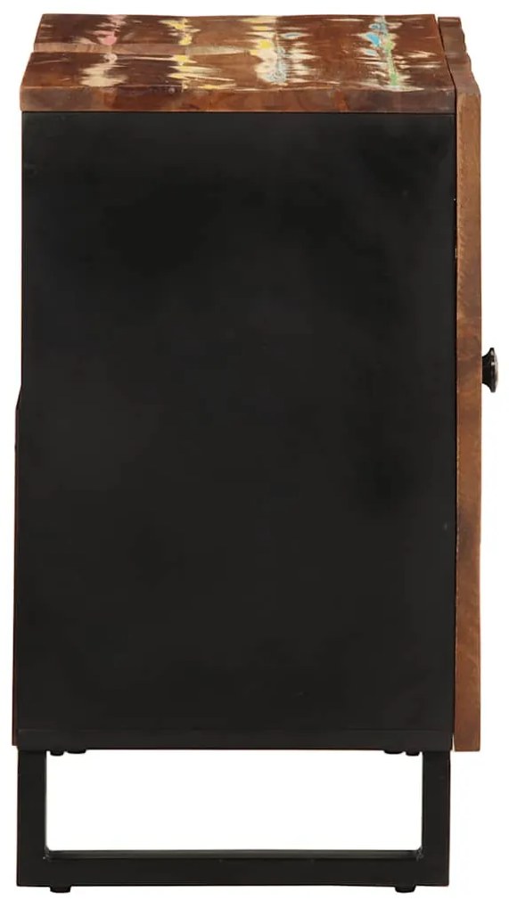 Tömör újrahasznosított- és szerelt fa mosdószekrény 62x33x58 cm