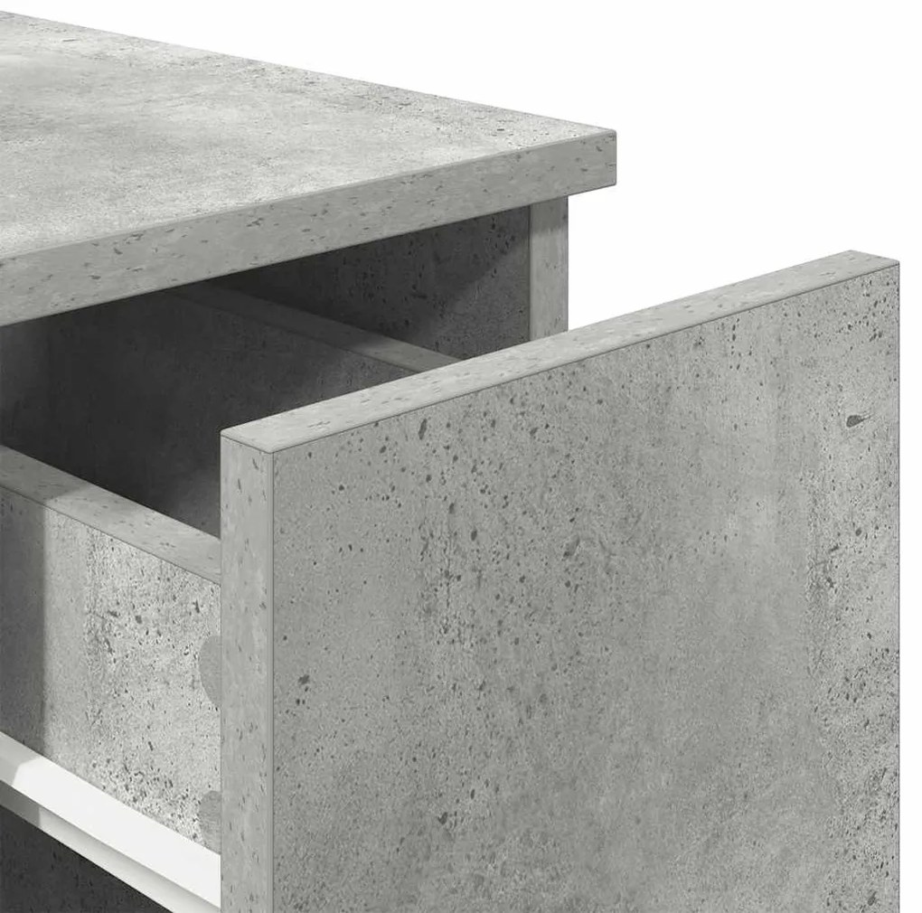 betonszürke éjjeliszekrény fiókkal 20 x 36 x 60 cm