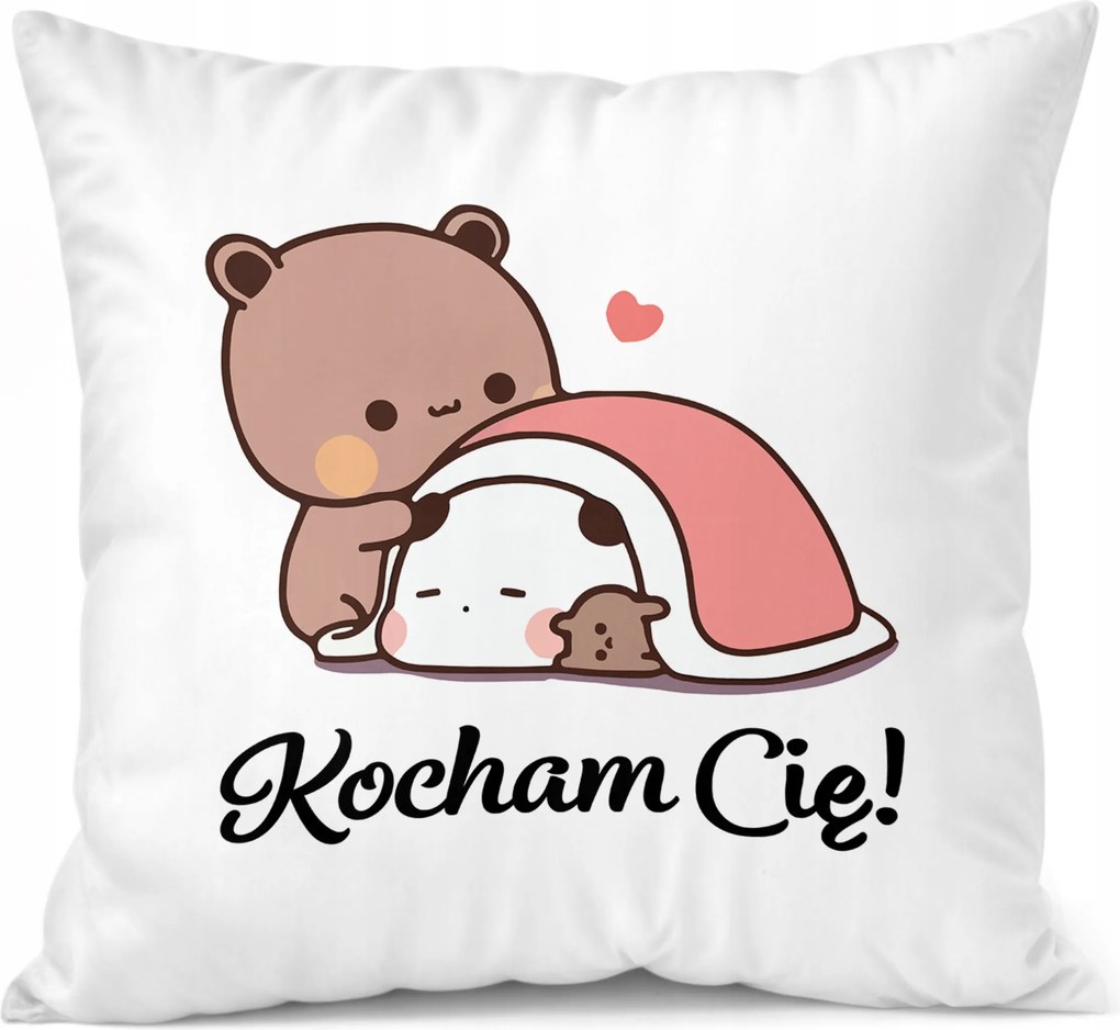 Párna 38x38cm Valentin nap Bubu és Dudu Szeretlek Ajándék