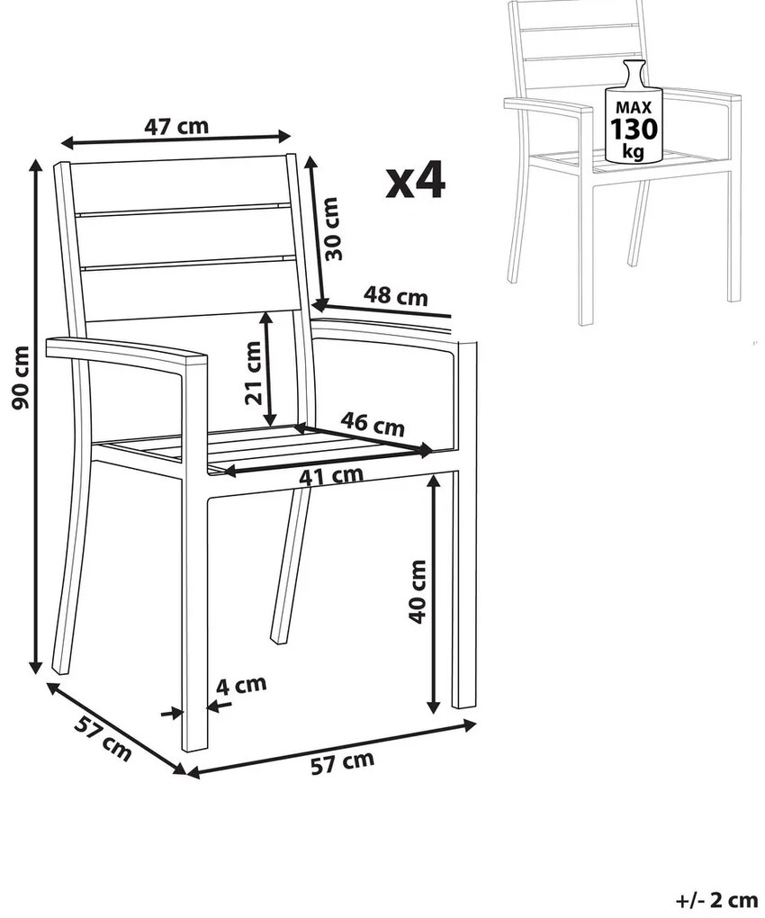 Szék szett 4db Pronto (szürke). 1011541