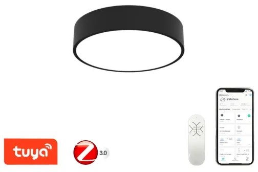 Immax NEO 07201L-LED dimmelhető mennyezeti lámpa RONDATE 28W/230V fekete Tuya+DO