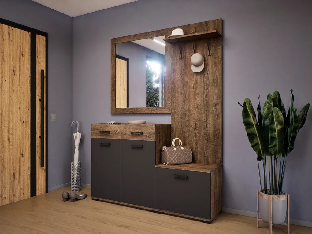 Venturo Előszoba Garnitúra (Bolzánó-Antracit) modern