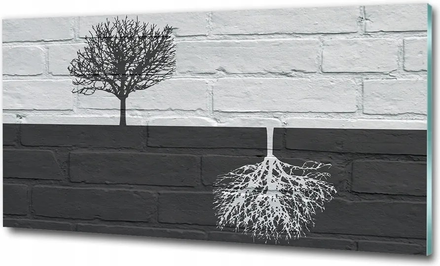 Fotótapéta üvegfalra Fák a falon 100x70