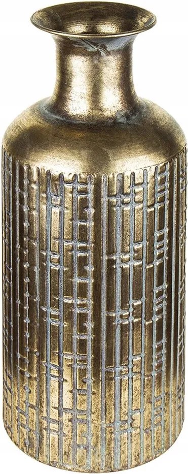 Fém Váza Arany Dombornyomott Díszített 45x19cm Palack 40 50 1 Virághoz