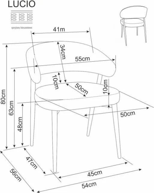 Lucio Noelle étkezőszék bézs