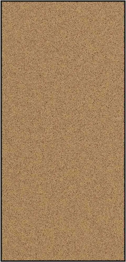 vidaXL Ajtószőnyeg Egyéb Krém és fekete 120 x 250 cm Poliamid és PVC
