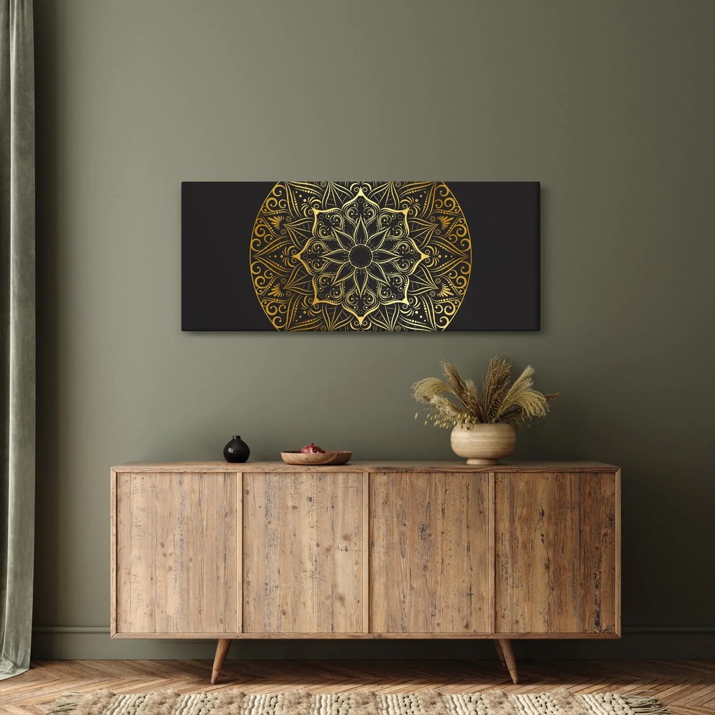 Az arany absztrakció képe (120x50 cm)