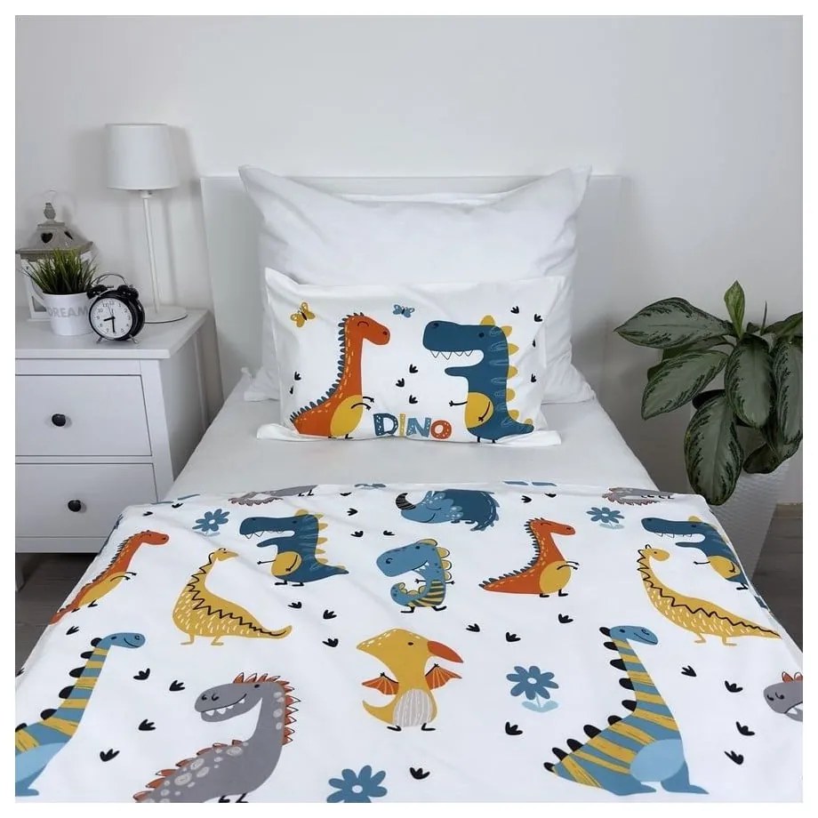 Pamut gyerek ágyneműhuzat babaágyhoz 100x135 cm Dino World – Jerry Fabrics