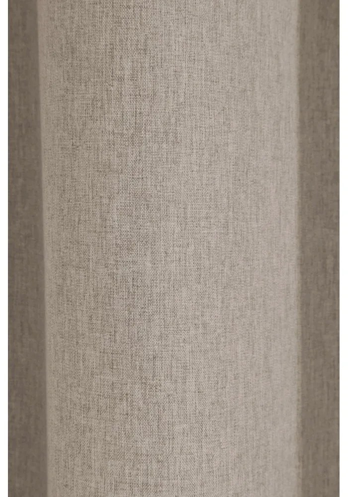 Barna függöny 135x245 cm Len Uni – Sehlbach
