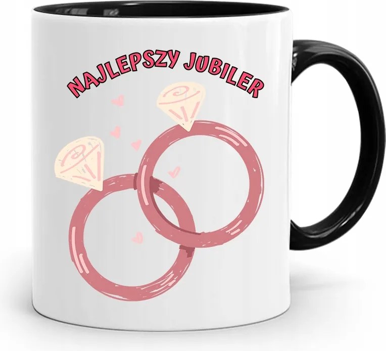 Ékszerésznek Bögre Fekete Legjobb Ékszer nyomott mintával