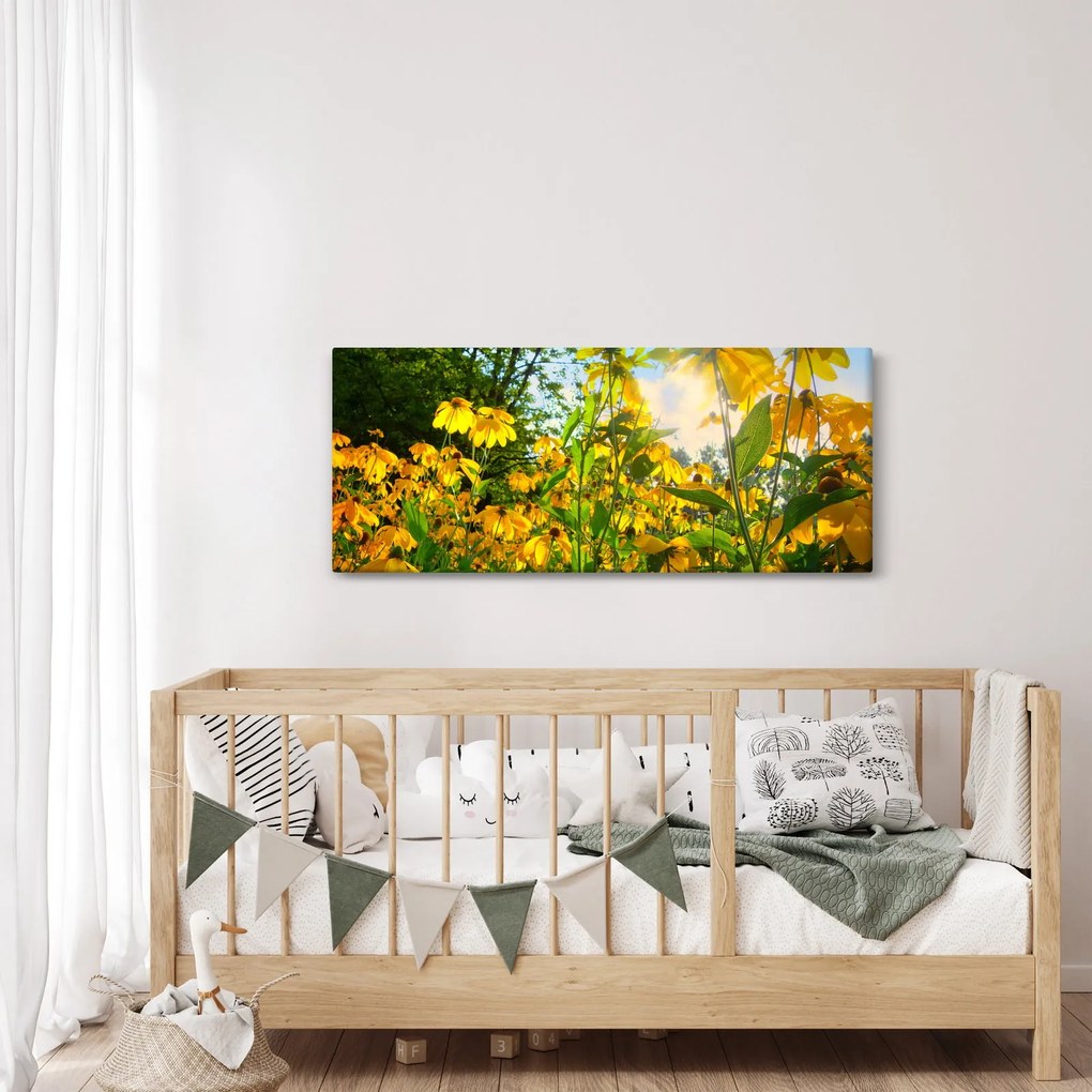 Sárga virágok képe (120x50 cm)