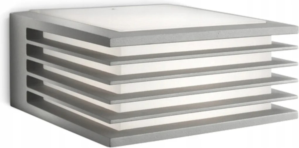 Philips kültéri fali lámpa, E27, IP44, szürke, 2700K, 15W