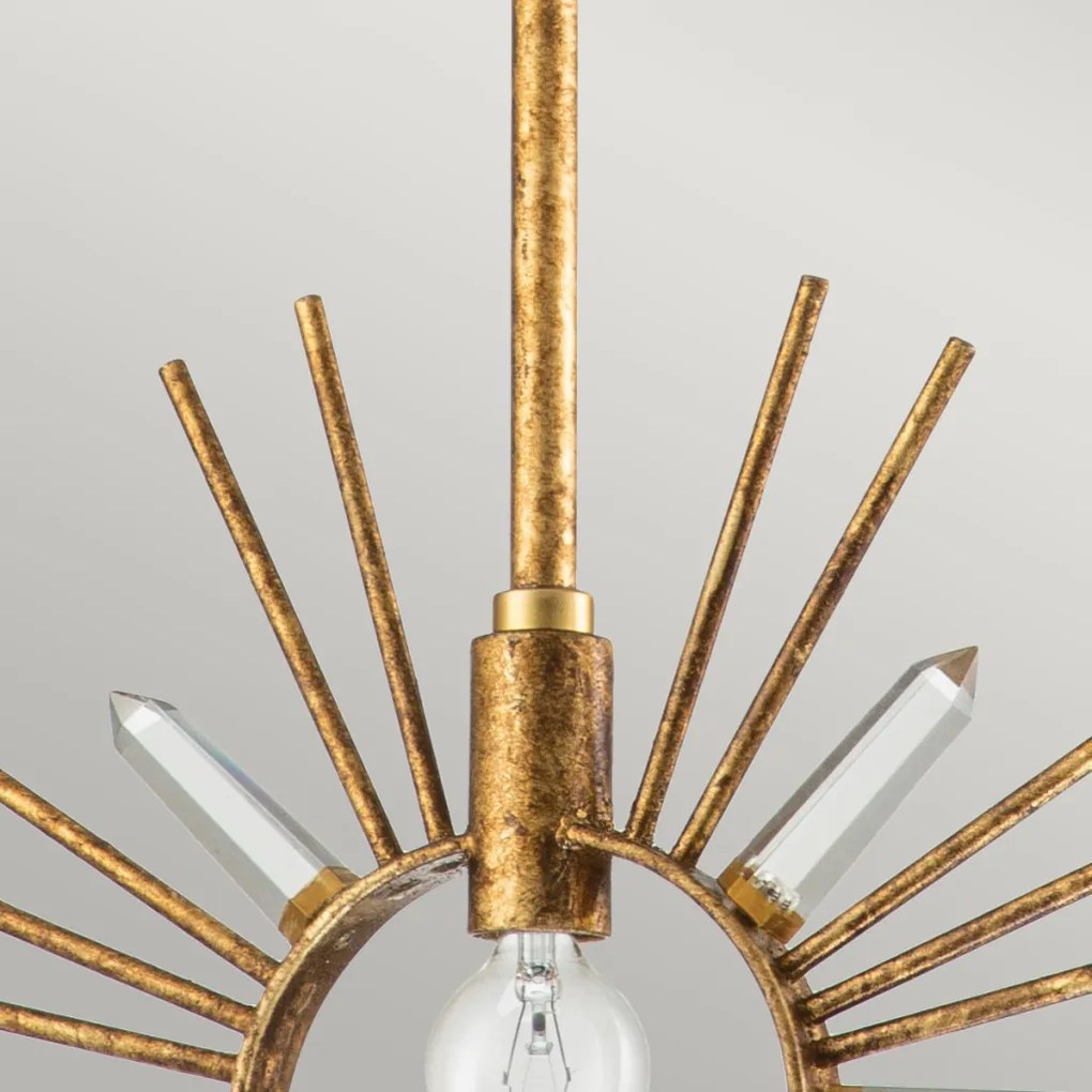 Gilded Nola Sun King GN-SUN-KING-P-G Függőlámpa 1x60 W/E27