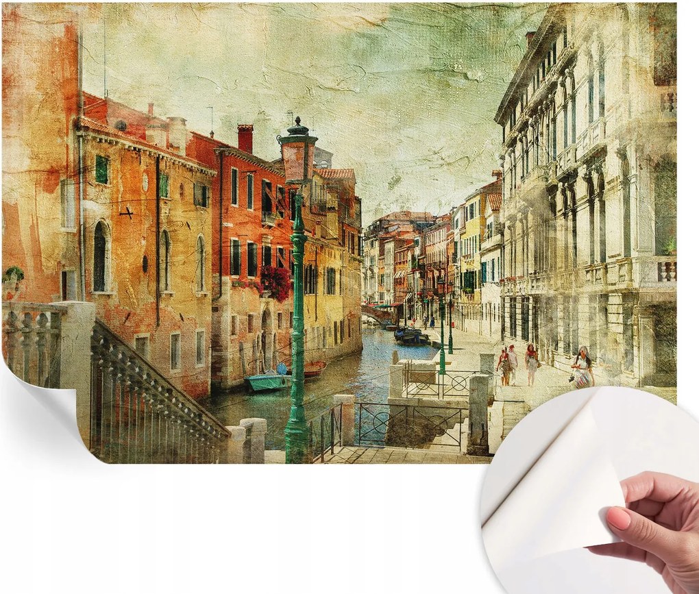 Öntapadós tapéta Divatos 3D fali ragasztóval Városi impresszió 152x104 cm