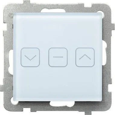 Érintőkapcsolós redőnykapcsoló háttérvilágítással, fehér üveg Sonata Touch