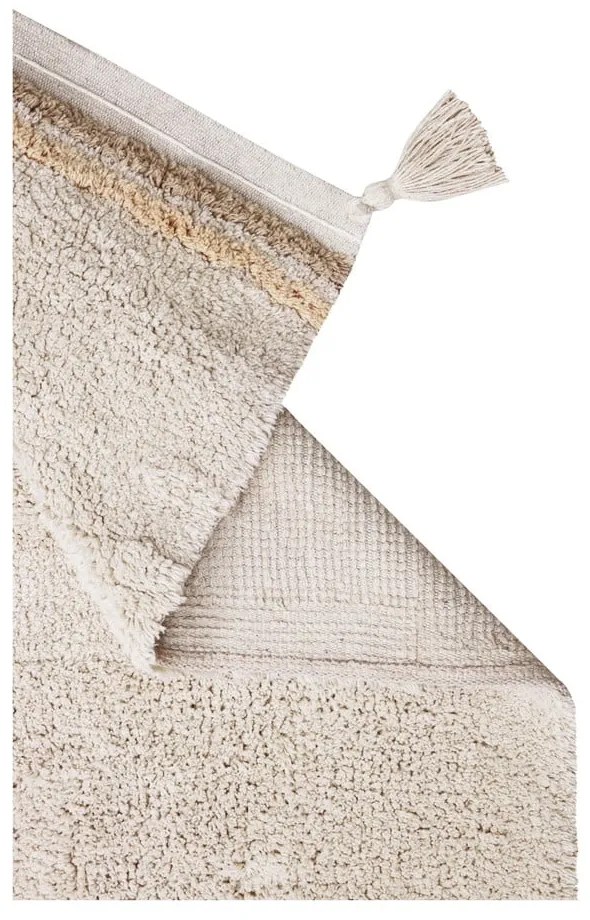 Krémszínű mosható kézi szövésű pamut szőnyeg 120x160 cm Bloom Natural – Lorena Canals