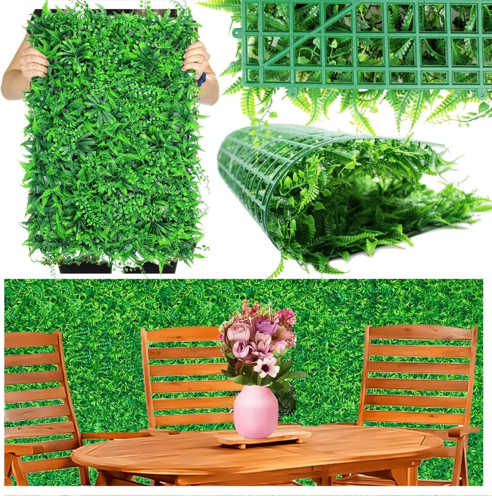 Mesterséges Sövény Borostyán Zöld Fal Erkély Árnyékoló háló Fedél