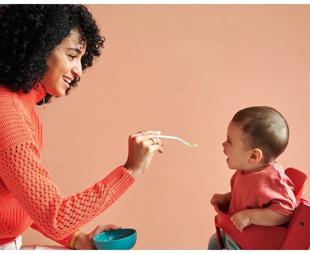 Fehér-világoskék műanyag gyerek kanál szett 2 db-os Sailors bay – Mepal