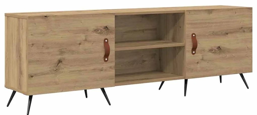 TV szekrény kézműves tölgy 150 x 30 x 50 cm Faanyag