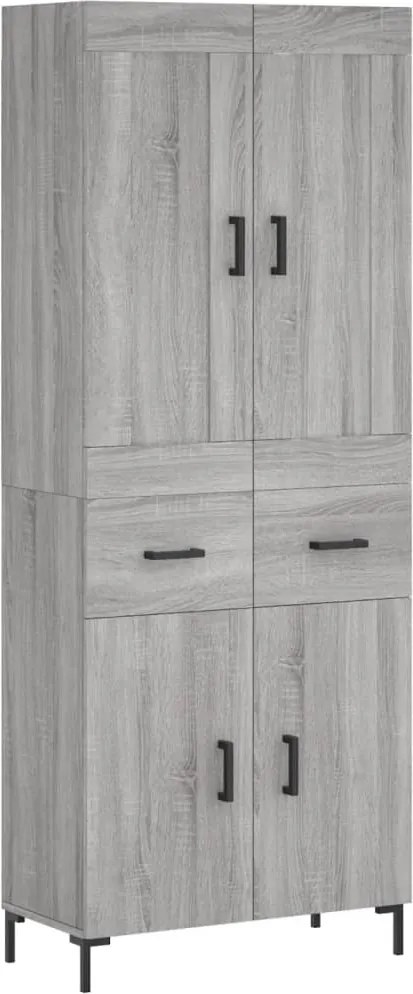vidaXL szürke sonoma szerelt fa magasszekrény 69,5 x 34 x 180 cm