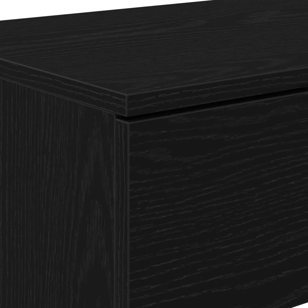 KonzolAsztal Fekete Tölgy 90x36x75 cm Mérnöki Fa