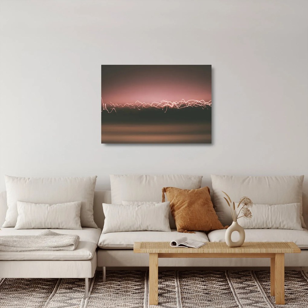 Absztrakt kép (üvegen) (70x50 cm)
