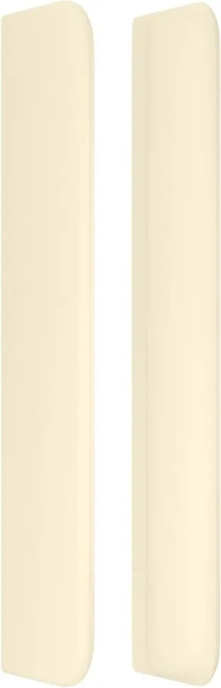 krémszínű műbőr fejtámla szárnyakkal 163x16x118/128 cm