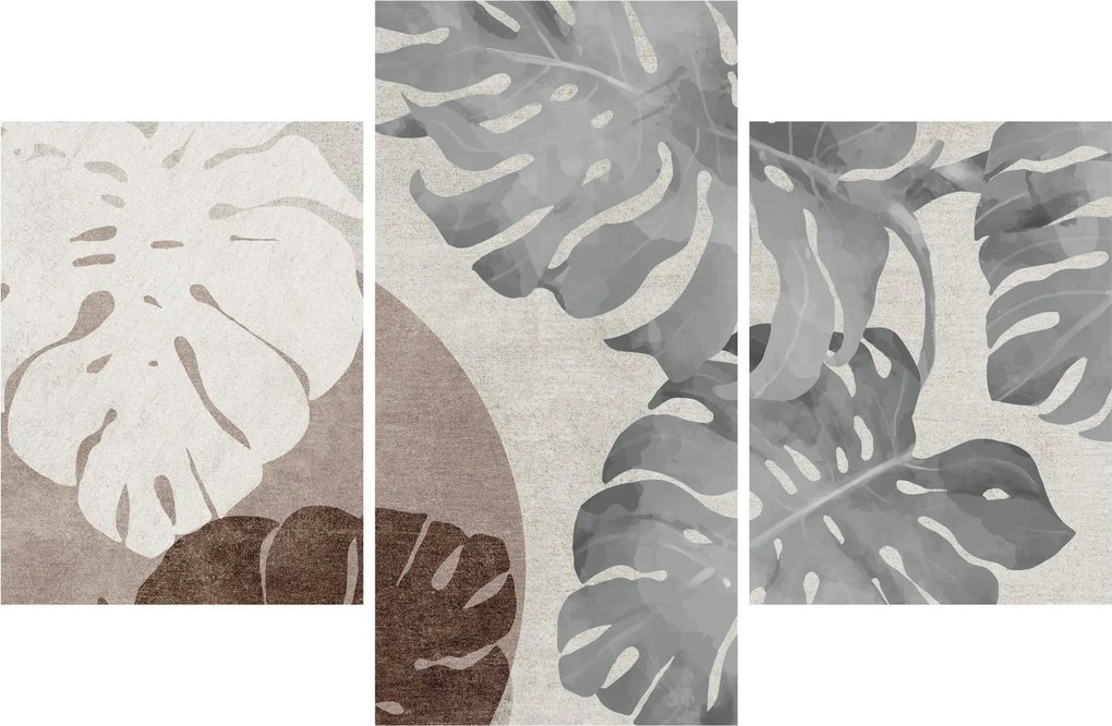 Kép - Design levelekkel (90x60 cm)