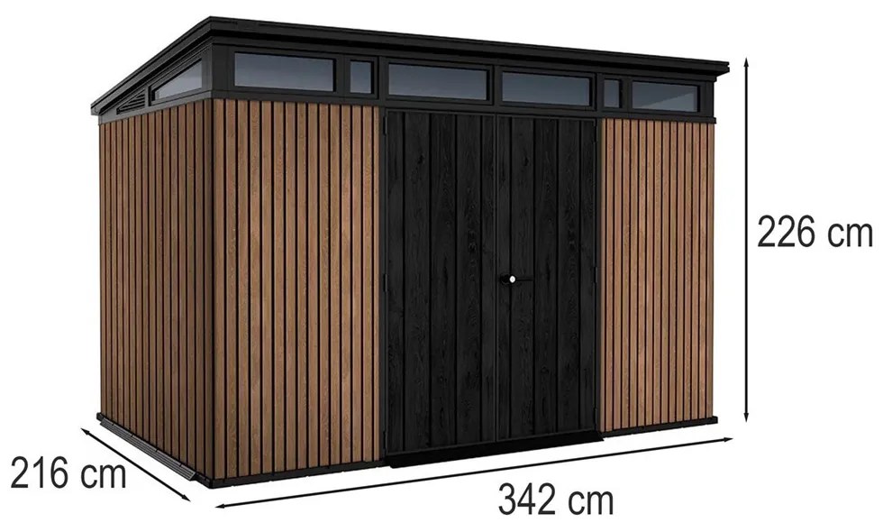 Signature PENT 11x7 műanyag kerti ház velencei barna